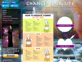 'changeyourlifespells.com' screenshot