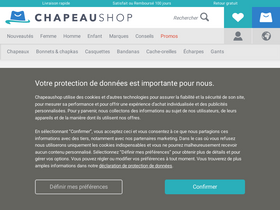 'chapeaushop.fr' screenshot