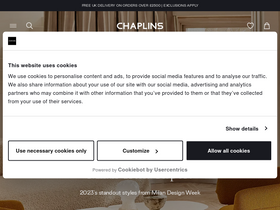 'chaplins.co.uk' screenshot