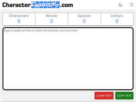 'charactercounter.com' screenshot