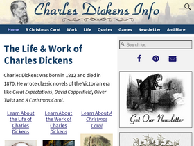 'charlesdickensinfo.com' screenshot