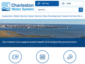 'charlestonwater.com' screenshot