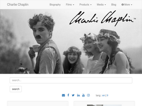 'charliechaplin.com' screenshot