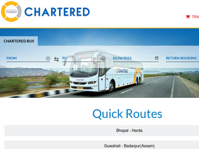 'charteredbus.in' screenshot