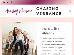 'chasingvibrance.com' screenshot