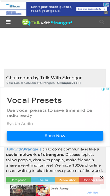 Chat rooms stranger Stranger Chat