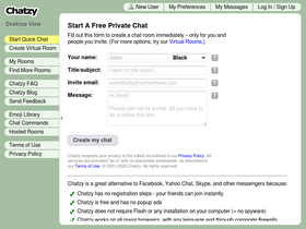 'chatzy.com' screenshot