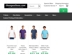'cheapestees.com' screenshot