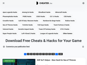 'cheater.fun' screenshot
