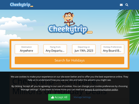 'cheekytrip.com' screenshot