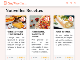 'chefrecettes.com' screenshot