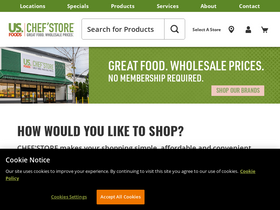 'chefstore.com' screenshot