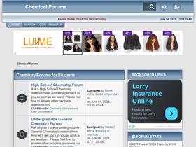 'chemicalforums.com' screenshot