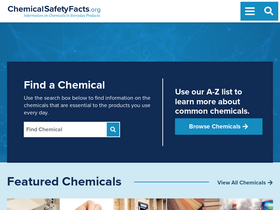 'chemicalsafetyfacts.org' screenshot