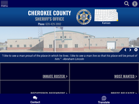 'cherokeecountykssheriff.com' screenshot