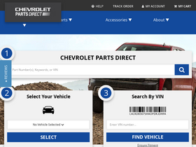 'chevroletpartsdirect.com' screenshot