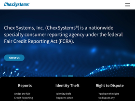 'chexsystems.com' screenshot