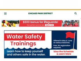 'chicagoparkdistrict.com' screenshot