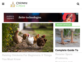 'chickensandmore.com' screenshot