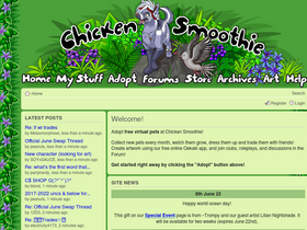 'chickensmoothie.com' screenshot