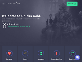 'chicksgold.com' screenshot