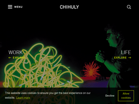 'chihuly.com' screenshot