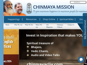 'chinmayamission.com' screenshot