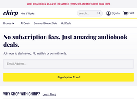 'chirpbooks.com' screenshot