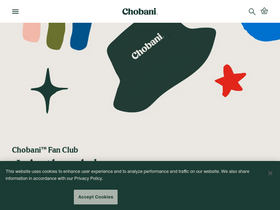 'chobani.com' screenshot