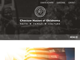 'choctawnation.com' screenshot