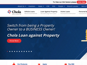 'cholamandalam.com' screenshot