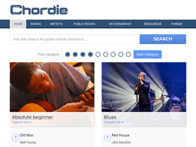 'chordie.com' screenshot