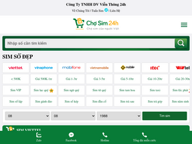 'chosim24h.com' screenshot