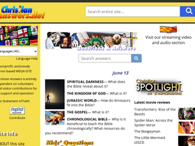 'christiananswers.net' screenshot