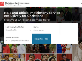 'christianmatrimony.com' screenshot
