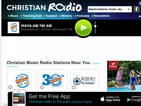 'christianradio.com' screenshot