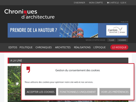 'chroniques-architecture.com' screenshot