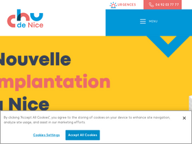 'chu-nice.fr' screenshot