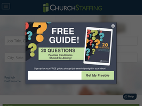 'churchstaffing.com' screenshot