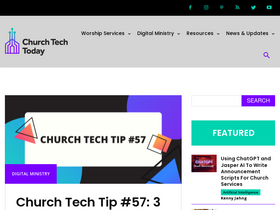 'churchtechtoday.com' screenshot