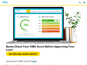 'cibil.com' screenshot