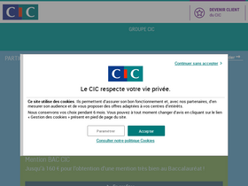 'cic.fr' screenshot