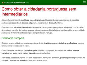 'cidadaniaportuguesa.com' screenshot
