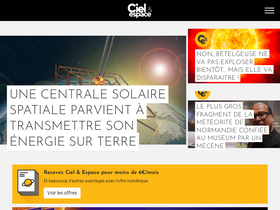 'cieletespace.fr' screenshot