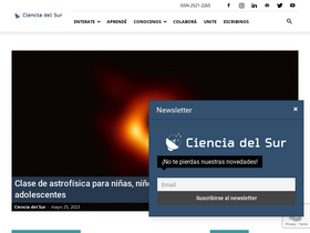 'cienciasdelsur.com' screenshot
