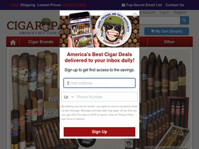 'cigarpage.com' screenshot