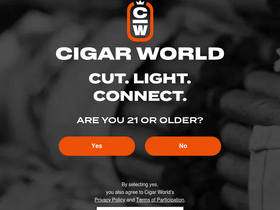 'cigarworld.com' screenshot