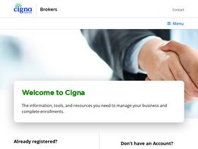 'cignaforbrokers.com' screenshot