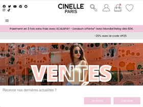 'cinelleparis.com' screenshot
