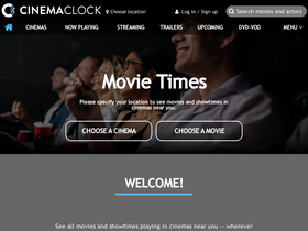 'cinemaclock.com' screenshot